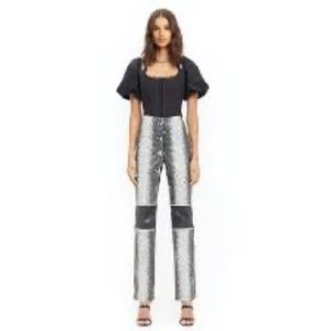 I AM GIA leather zip up pant